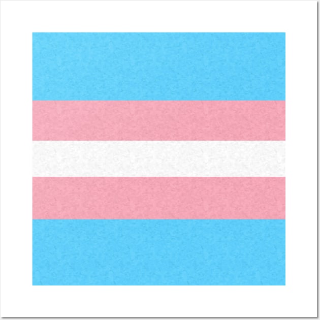 Transgender Pride Flag Colored Background Wall Art by LiveLoudGraphics